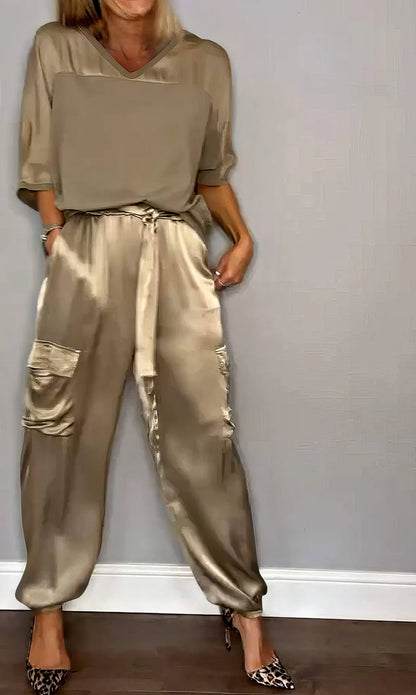 Lynor™ | Elegant Satin Two-piece Set