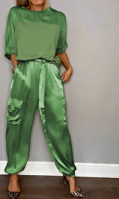 Lynor™ | Elegant Satin Two-piece Set